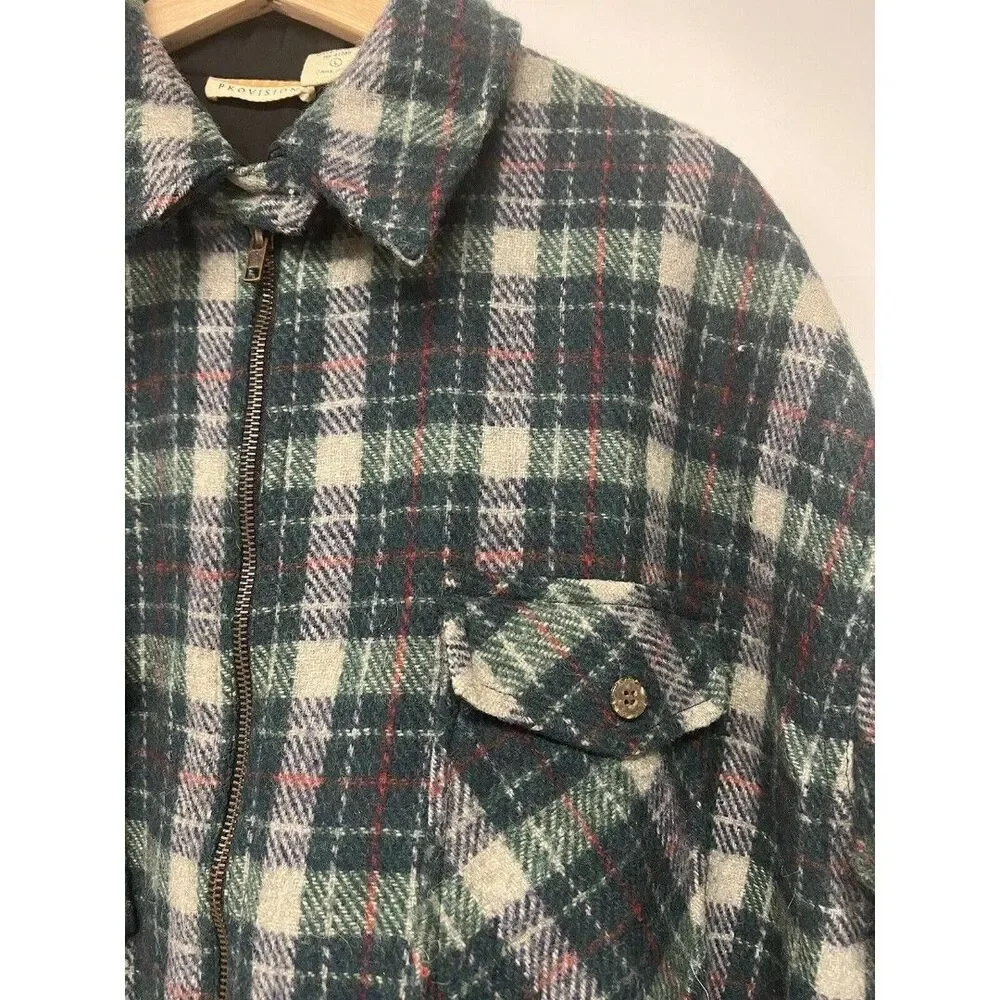 Vintage Weekend Provisions Jacket Wool Blend Zip Up Shacket Large